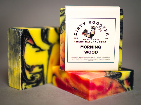 Morning Wood Natural Soap, Front Label