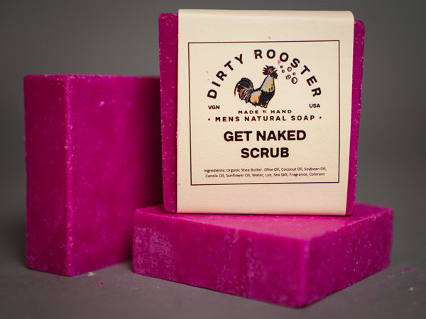 Get Naked Scrub Natural Soap, Front Label