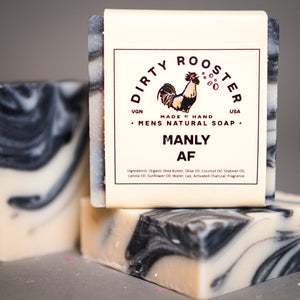 Manly AF Natural Soap, Front Label